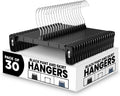 Utopia Home Skirt Hangers - 30 Pack Plastic Hangers with Clips and 360 Swivel Hook for Closet Use and Hanging Bottoms Such as Skirts Pants Jeans