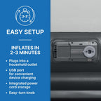 SLEEPLUX Durable Inflatable Air Mattress with Built-in Pump, Pillow and USB Charger
