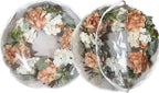Wreath Storage Container 24 inch 2 Packs with Clear Window, Large Wreath Storage Container,LightWeight Portable Container for Christmas Decorative Wreath Bag (2)