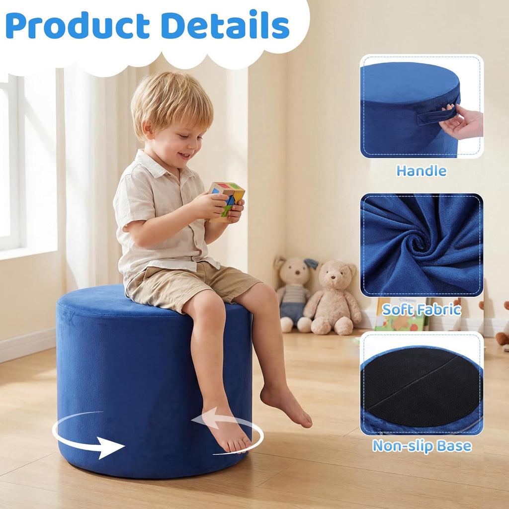 BALAPET Flexible Seating Classroom Wiggle Stool for Kids,360° Children's Swivel Stool, High-Density Foam Sensory Seat Cushion, Flexible Seating for Classroom Elementary, Non-Slip Base