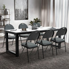 COSTWAY Padded Folding Chairs 2 Pack, Portable Steel Frame Dining Chairs with Cushion & Carry Design Back, Foldable Guest Chairs for Indoor & Outdoor Events Office Reception Wedding Party