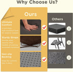 Non-Slip Kitchen Chair Cushions Set of 2 Comfy Chair Pads with Ties High-Resilience Foam Indoor Kitchen Seat Cushions for Dining Room with Machine Washable Cover 17.5 x 17.5 x 2 inch Coffee