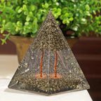 Orgonite Crystal Handmade Pyrite Tree Pyramid – Spiritual Energy Generator for Meditation, Abundance, Protection, Balance, Reiki, Yoga, Cleansing, Decor, Manifestation, Harmony, Gift, Office, Altar, Vastu, Positive Energy
