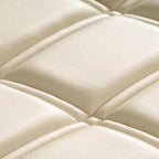 CorLiving California 24 Panel Bench in White Leatherette, White
