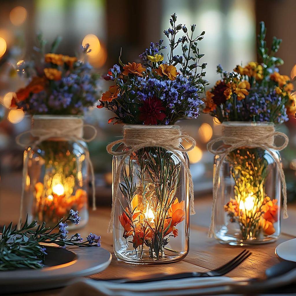 Vintage Glass Vases for Flowers, Set of 12 Clear Vases for Farmhouse Wedding Centerpiece Cylinder Bottle for Reception Table Decoration Home Decor Floral Arrangements