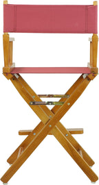 Casual Home Director's Chair ,Honey Oak Frame/Burgundy Canvas,24" - Counter Height