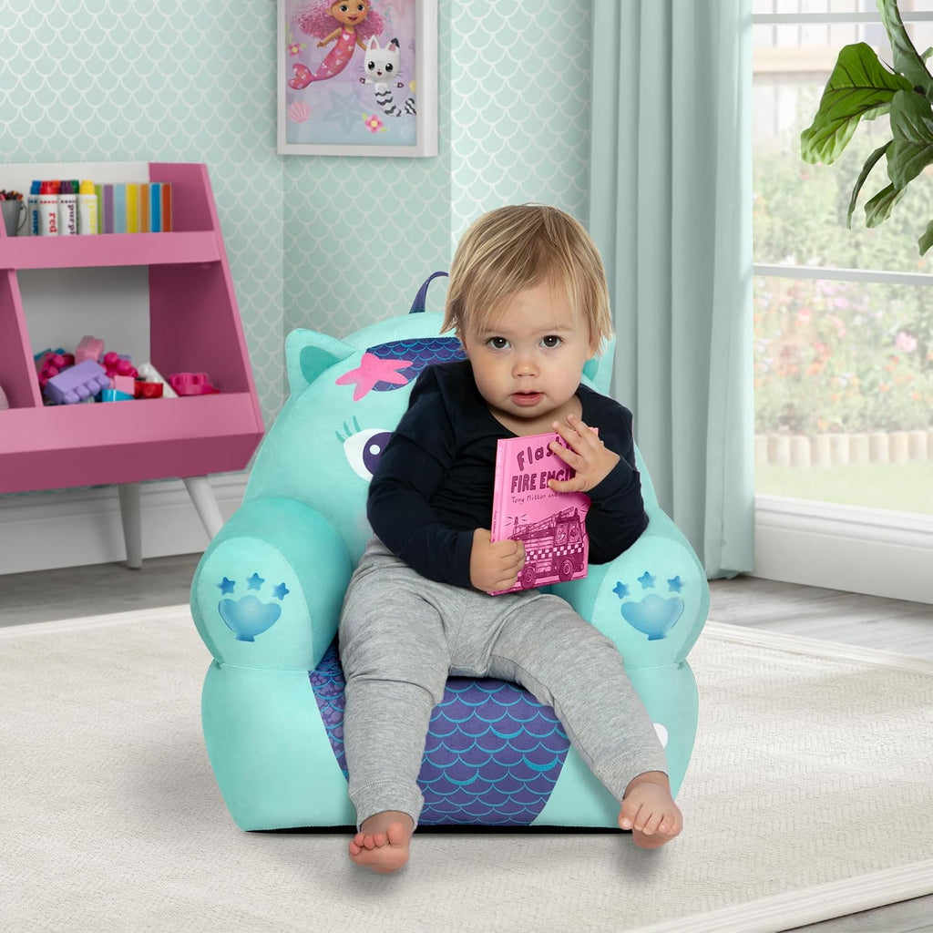 Delta Children - Gabby's Dollhouse Cozee Buddy Kids Chair, Blue