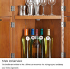 4-Tier Corner Kitchen Pantry Storage Cabinet with Shelves, 72" Tall Kitchen Storage Cabinets with 8 Doors, Narrow Pantry Cabinet with Space Saving, Storage Floor Cabinet for Place (Oak)