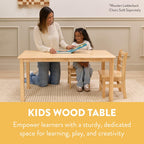 Back2School Express Wooden Activity Table, Kids Furniture, Natural