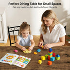 Vipbear Kitchen Dining Table Set for 4, 5-Piece Kitchen Table Set,Dining Room Table Sets,Rectangular Kitchen Table Set with 4 Chairs for Small Space, Dinette,Apartment,Rustic Brown