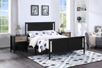 Reversible Panel Full Bed Black,Vintage Walnut