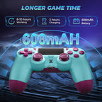 Puiseno Wireless Controller for PS-4, Dual Vibration Game Joystick/Motion Sensing/Touchpad/Speaker/3.5mm Audio Jack Headphone, Upgraded Six-Axis Sensor, Compatible with PS4/Slim/Pro Console/PC (Berry Blue)