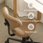 Ergonomic Saddle Seat Adjustable Pneumatic Hydraulic Drafting Swivel Rolling Stool Chair for Medical Hygienic SPA Massage Salon Home and Office - Hilo 508 (Tan, with Backrest)