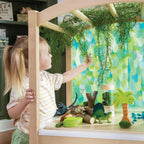 Guidecraft Sensory Table System with Lid for Kids - Sand and Water Table with Large Play Bin, Chalkboard, and Arch | Toddler Activity Center for Indoor and Outdoor Use
