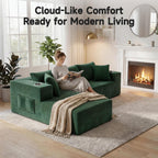 Bashaw 108" Cloud Sectional Boneless Couches Sofa with Chaise, Modular L-Shape Couch Deep Seat Memory Foam Compressed Sofa for Living Room
