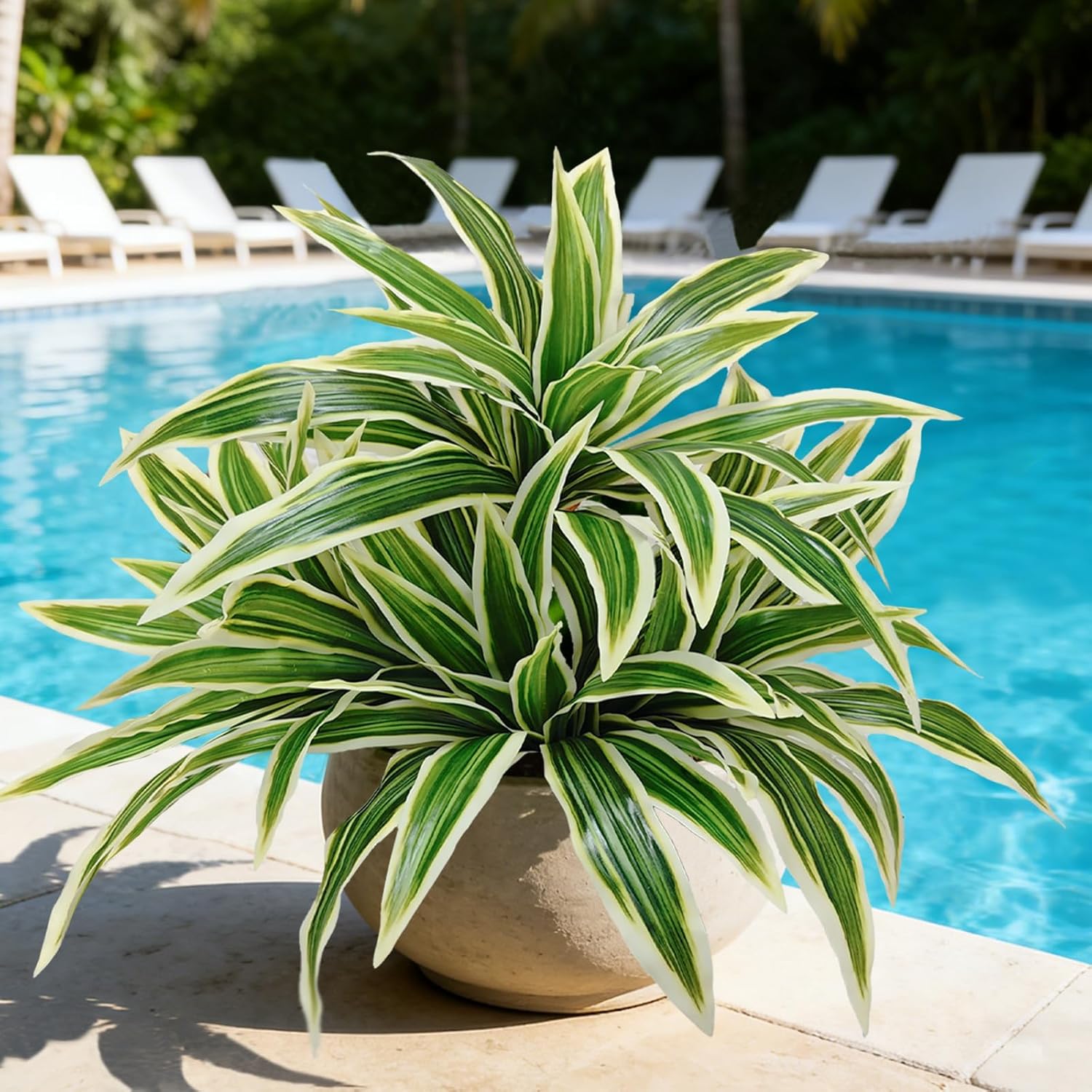 3Pcs Fake Ferns, Faux Outdoor Plants UV Resistant,3D Real Touch Fake Plants Total 60 Blades,Weatherproof Artificial Plants Outdoor Indoor for Garden Porch Home Office Decor