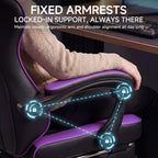 Gaming Chair with Footrest - Ergonomic High Back Racing Style Video Game Chair, Reclining Computer Desk Chair with Linkage Armrests, Height Adjustable Swivel Task Chair, 350lbs Heavy Duty