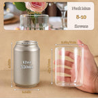 TBWIND 12pcs Small Glass Cylinder Vases for Centerpieces, 4 Inch Clear Flowers Vase for Wedding Decorations, Glass Hurricane Candle Holder for Home Decor Table Centerpiece