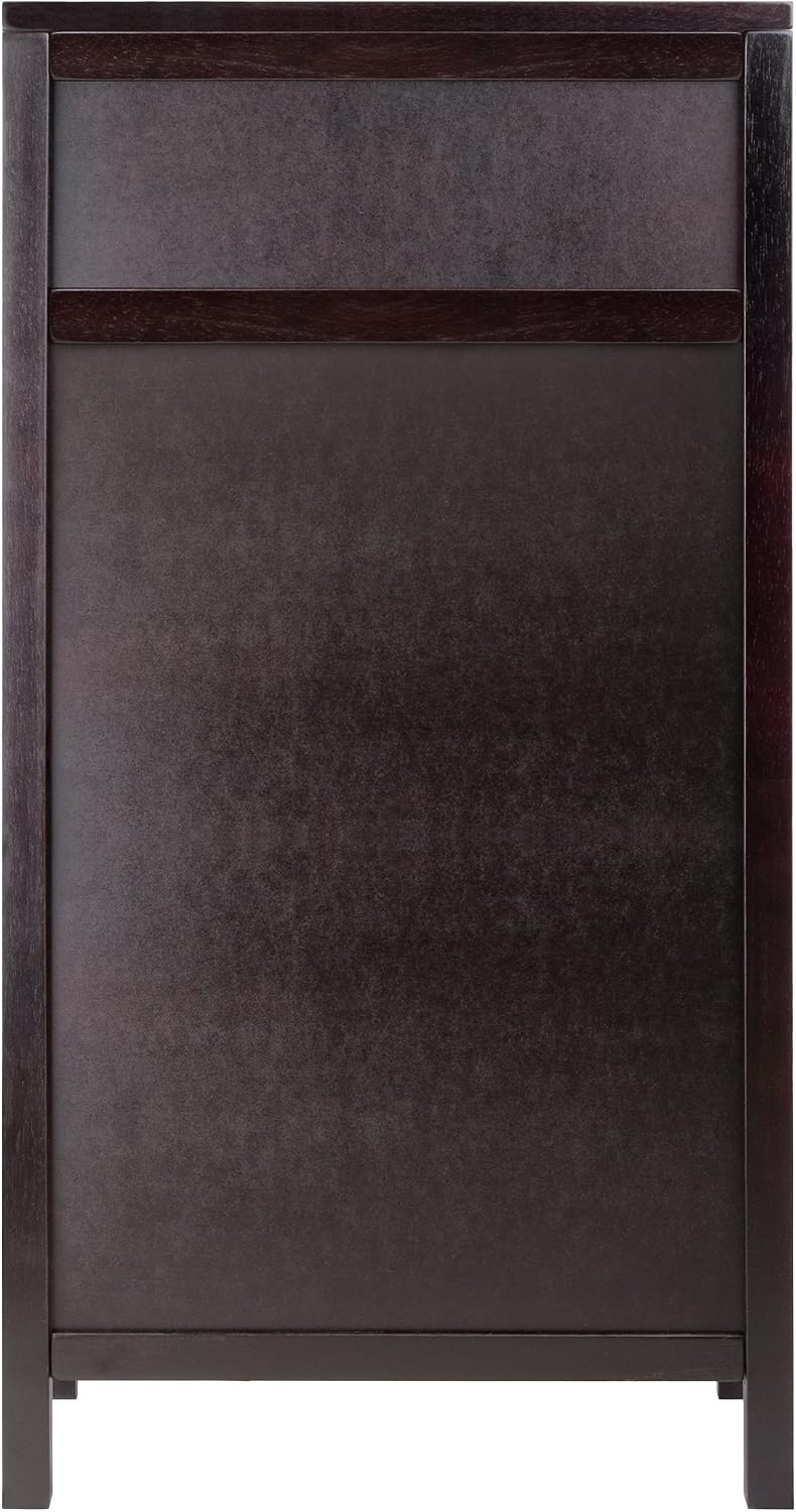Winsome Ancona Modular 24 Bottle Wine Cabinet with Drawer 19.09W x 12.6D x 37.52H-Inches, Dark Espresso