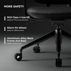 TOMU Genuine Leather Office Desk Chair, Ergonomic Leather Executive Office Chair, Upgraded Wood Grain Finish and S Curve Back with Solid Aluminum Frame, Luxury and Mordern