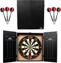 Ruthless Home Darts Centre with or Without LED Light Options | Home Dart Board Centre Including Cabinet, Dartboard and 2 Sets of Darts.