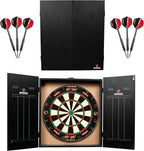 Ruthless Home Darts Centre with or Without LED Light Options | Home Dart Board Centre Including Cabinet, Dartboard and 2 Sets of Darts.