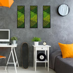 yersiz Large Moss Pattern Wall Art, Real Moss Wall Art for Living Room & Bedroom, Set of 2 Vintage Wall Panels for Interior Wall Decor, Bathroom & Home Decor, Eco-Friendly Natural Green Wall Decor