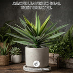 Artificial Agave Plant Outdoor, 22Inch Fake Plants UV Resistant for Indoor, Faux Large Plant Fake Greenery with UV Resistant Decor for Home Porch Garden, Housewarming Gifts（2Pack）