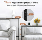 Adjustable Height Narrow Sofa Table with Built-in Power Outlets, 78" Long Console Table Behind Couch Table with Charging Station Skinny Entryway Table for Living Room & Hallway (Rustic Brown)