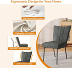 ZckyCine Dining Chairs Set of 4, Upholstered Velvet Kitchen Chairs with Thick Padded Seat and Sturdy Metal Legs, Modern Farmhouse Accent Chairs for Dining Room, Living Room（Just 4 Chairs）