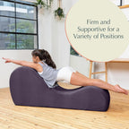 Avana Sleek Chaise Lounge for Yoga - Made in The USA - Great for Stretching, Relaxation, Exercise & More, 60D x 18W x 26H Inch, Black