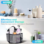 EUDELE Mesh Shower Caddy Portable for College Dorm Room Essentials, Shower Caddy Dorm with 8-Pocket Large Capacity for Beach, Swimming, Gym, Travel essentials