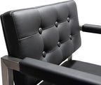 TOV Furniture Director Stainless Steel Counter Stool, Black