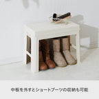 Like-IT Shoe Storage, Entrance Bench, Approx. Width 17.9 x Depth 10.6 x Height 14.0 inches (45.5 x 27 x 35.5 cm), Ivory Made in Japan