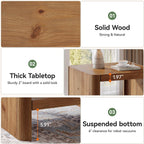 Solid Wood End Table, 2-Tier Small Side Table with Open Storage Shelf, Rustic Nightstand for Living Room, Bedroom, or Small Spaces, Easy Assembly (2, Natural Wood)