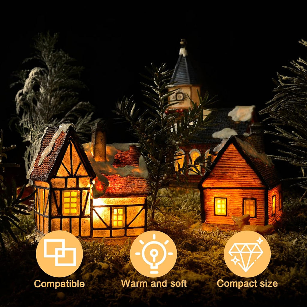3 Packs E12 120V Light Bulbs for with Various Miniature Village Buildings and Accessories