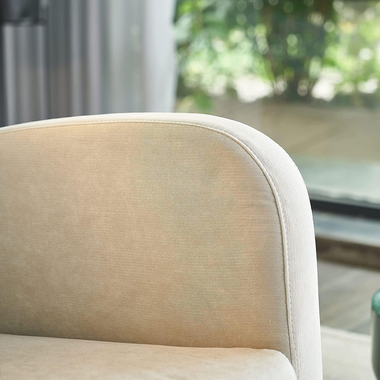 Upholstered Rocking Chair Mid-Century, Modern Nursery Rocking Armchair, Upholstered Tall Back Accent Glider Rocker with 2-Side Pocket for Bedroom Living Room Lounge