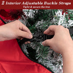 3FT/4FT/4.5 FT Christmas Tree Storage Bag, Heavy Duty Christmas Tree Bag with Reinforced Handles and Dual Zippers Wide Opening, Large Capacity fits for Artificial Christmas Tree, Red