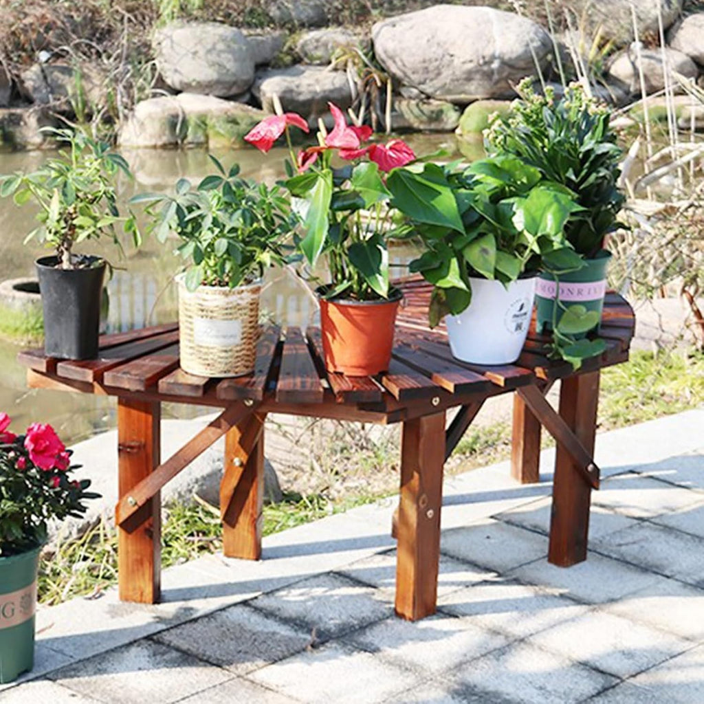 Garden Tree Bench Wrap Around Wooden Benches Seater,for Garden,Lawn,Patio & Backyard Solid Wood Curved