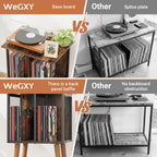 Record Player Stand, Vinyl Record Storage, Mid-Century Modern Record Holder Record Table, Vintage Vinyl Records Shelf Unit, Small Vinyls Organizer Records Cabinet, Album Storage for Vinyl Records