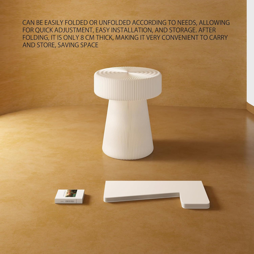 Folding Mushroom Shaped Side Table Small Round End Table for Living Room Bedroom Couch Office Corners