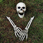 yosager Realistic Skull and Skeleton Arms Stakes, Indoor Outdoor Graveyard Best Halloween Yard Decorations
