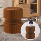 Accordion Folding Stool, Modern Kraft Paper Honeycomb Ottoman, Collapsible Portable Footrest Stool, Fold Up Under Desk Seat for Office Entryway Living Room Small Space (15 Inch, Brown)