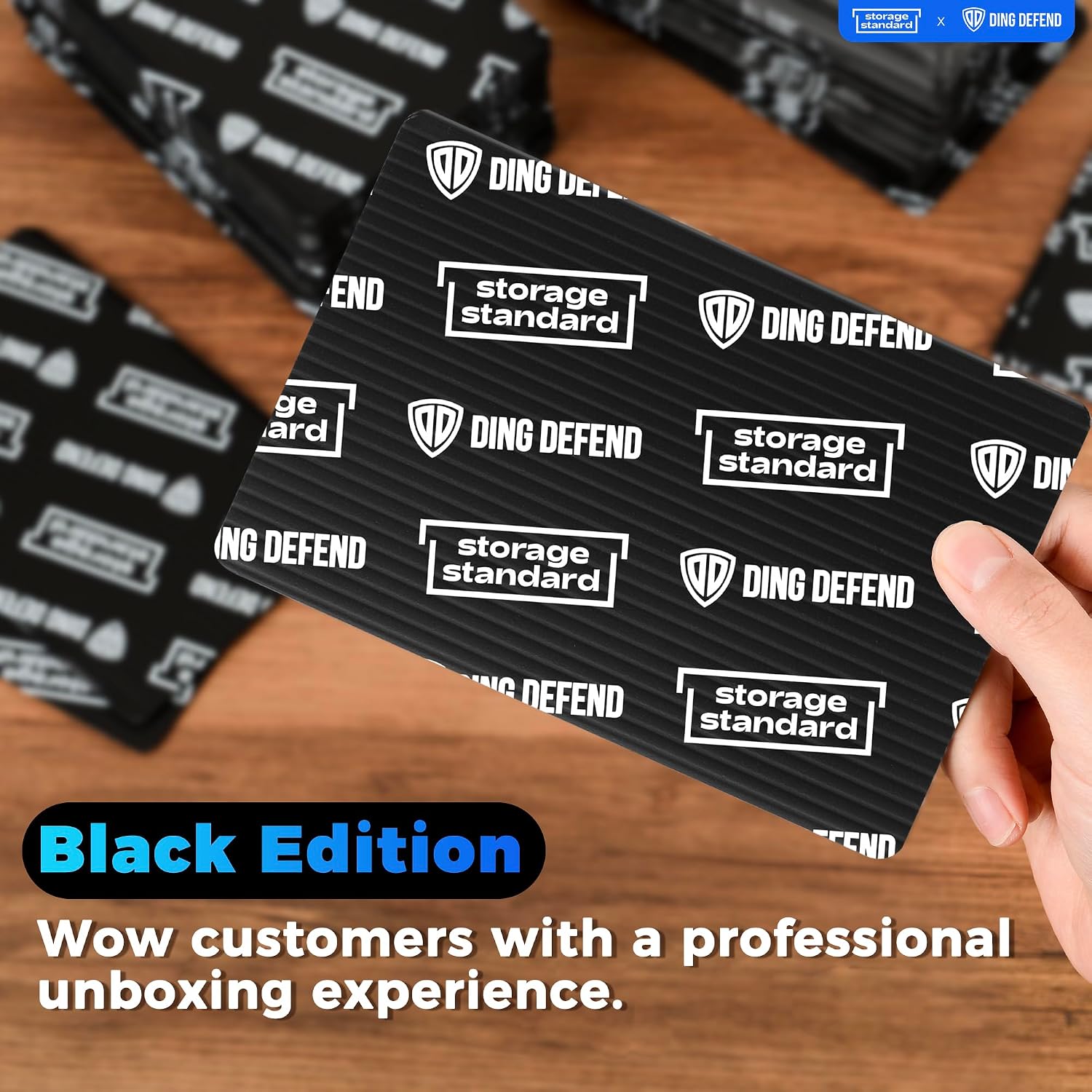 Ding Defend 4x6 Black Trading Card Shipping Protector 110 Pack - Sports Card Protectors Hard Plastic w/Rounded Corners, Hobby Shipping Shield for Graded Cards, Slabs, Top Loaders