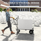 60 Pack Resin Folding Chairs with Cushion - White Folding Chairs, Lightweight Plastic Chairs, Comfortable Foldable Chairs for Wedding, Party, Home, Event, Indoor/Outdoor Use, 600lbs Capacity