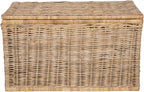 Kouboo Rattan Kobo Decorative Storage Trunk with Lid, Large