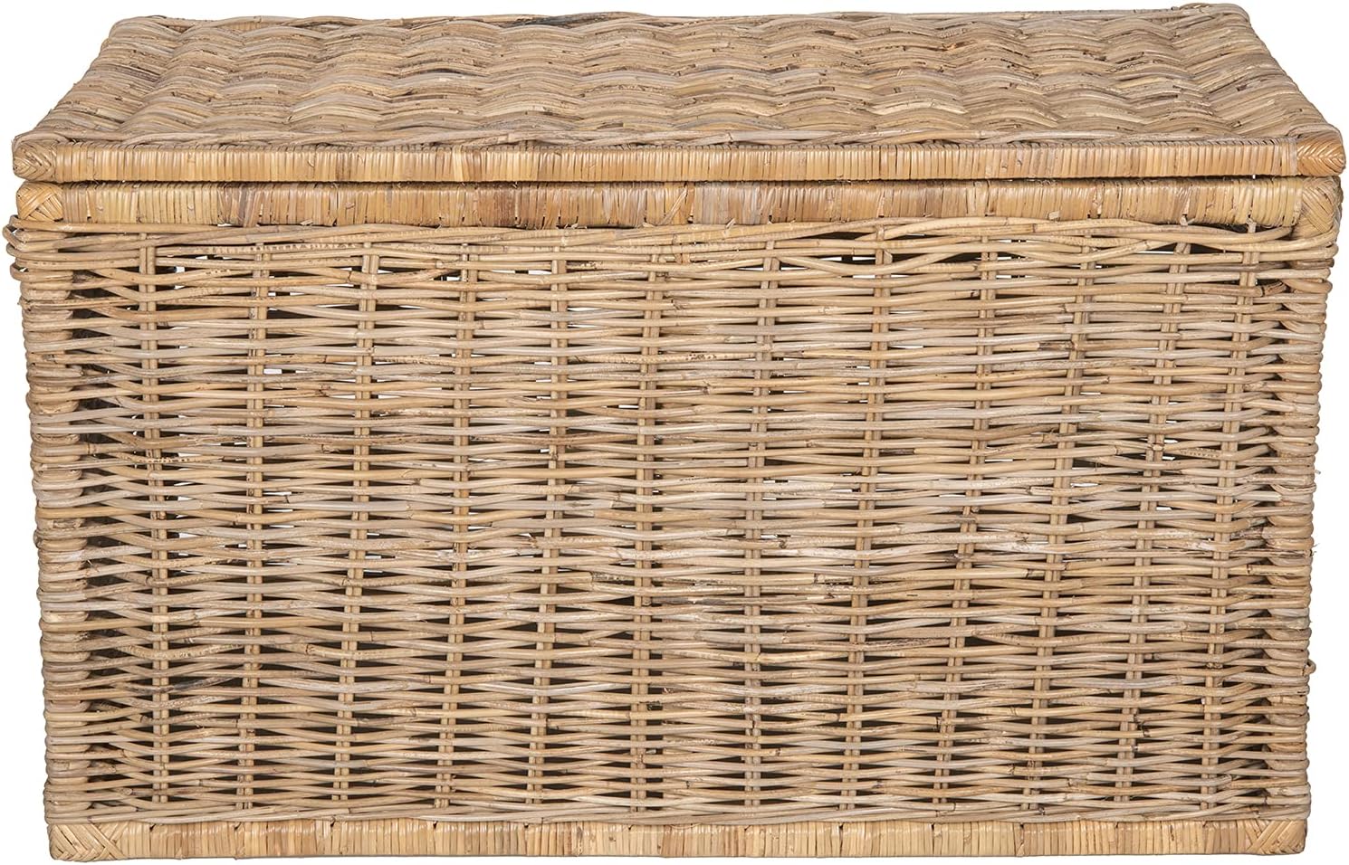 Kouboo Rattan Kobo Decorative Storage Trunk with Lid, Large