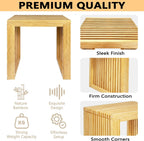Bamboo Dining Bench Woodden Bench Seat for Kitchen, Living Room, Dining Room, Natural Bamboo