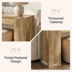 Tribesigns 78.7-Inch Extra Long Console Table for Entryway, Narrow Sofa Table Behind Couch for Living Room, Farmhouse Entrance Entry Table for Foyer with Wooden Double Base, Natural Oak