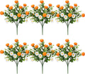 Tigeen 6 Pack Orange for Decoration Fake Orange Branches Artificial Vivid Faux Fruit Tables Centerpiece for Kitchen Stem Fruits for Home Spring Summer Decor